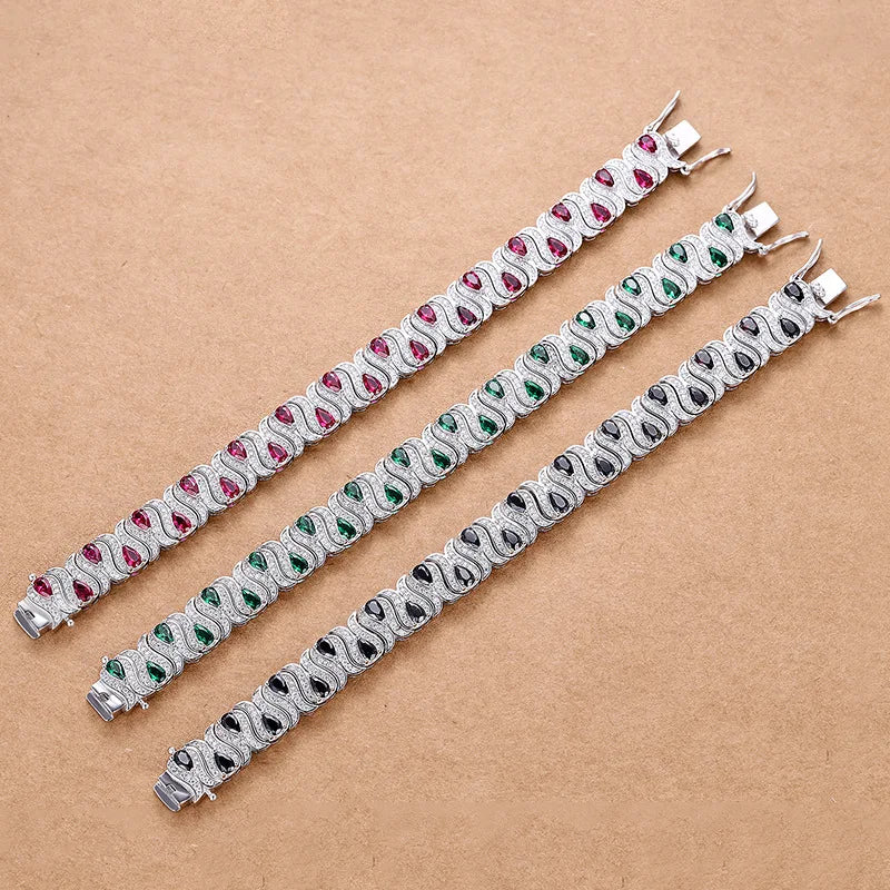 Platinum Peacock Full Moissanite Diamond Bracelet | Vexaro — product image