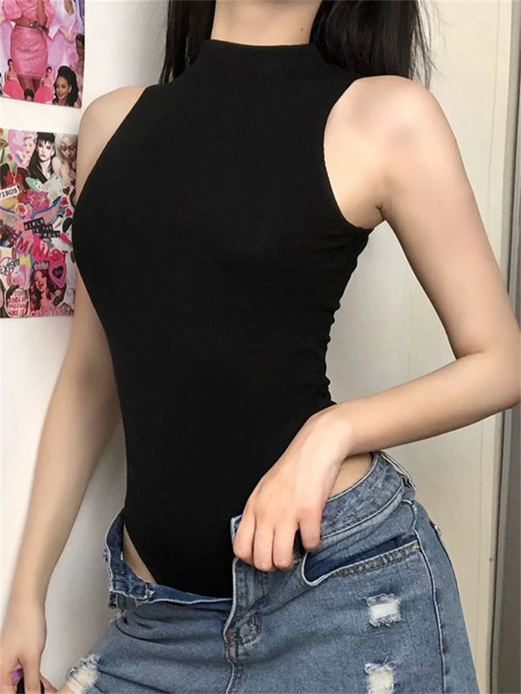 Vexaroa Gothic Sleeveless Bodycon Jumpsuit