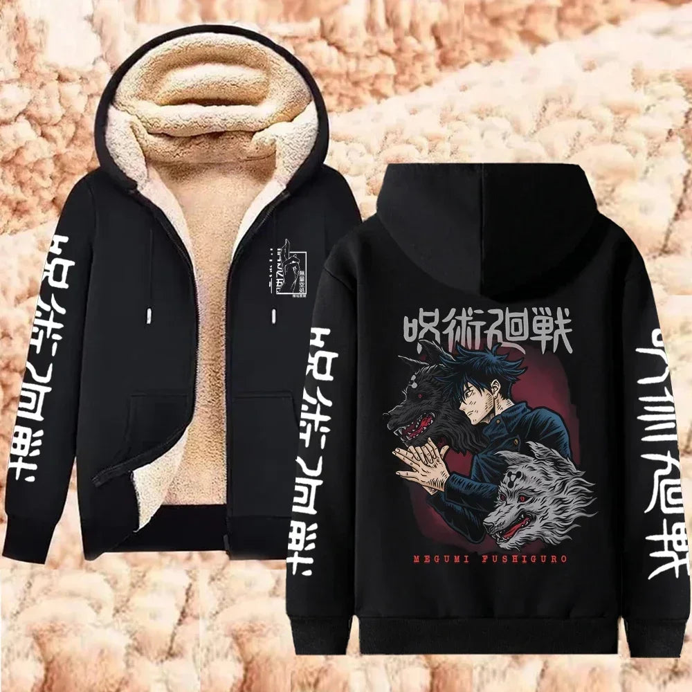 Vexaroa Gojo Satoru Anime Fleece Zip Hoodie — product image 9
