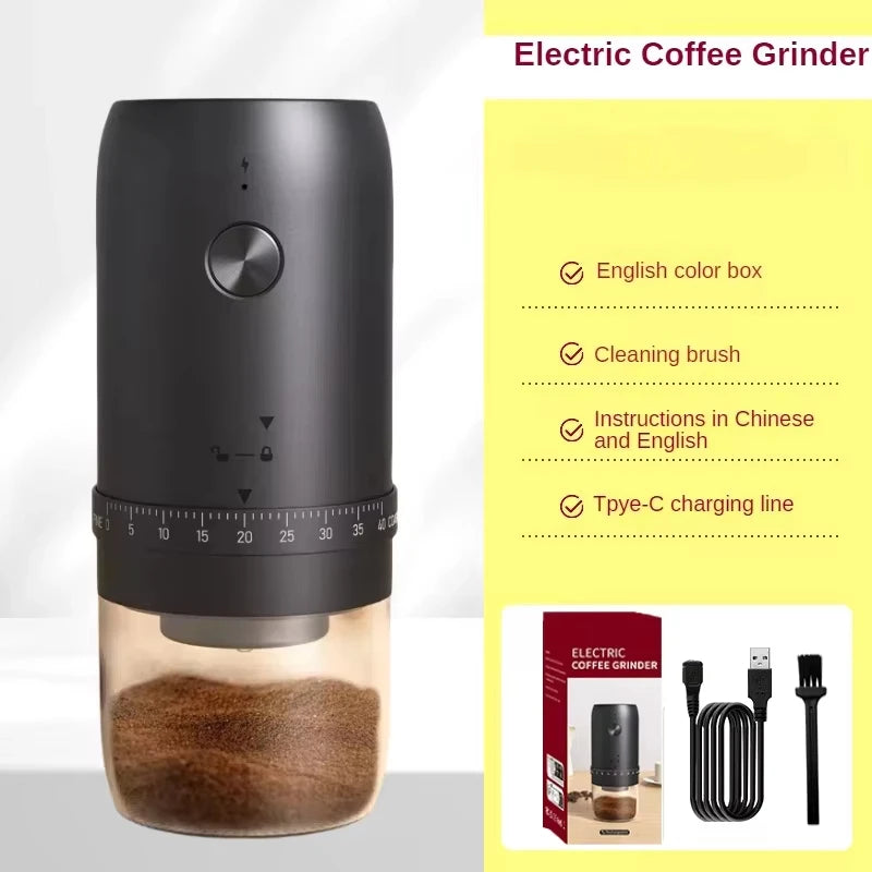 Vexaroa Portable Electric Burr Coffee Grinder