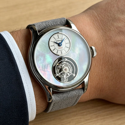 Vexaroa Coaxial Tourbillon Men's Sapphire Watch, Natural Stone Dial
