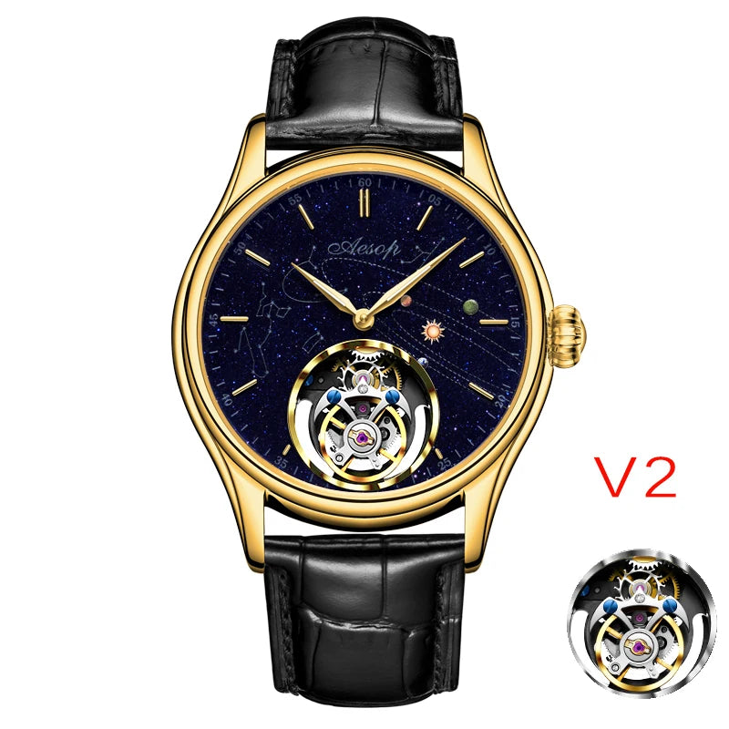 Vexaroa Flying Tourbillon Men's Watch – Skeleton Sapphire