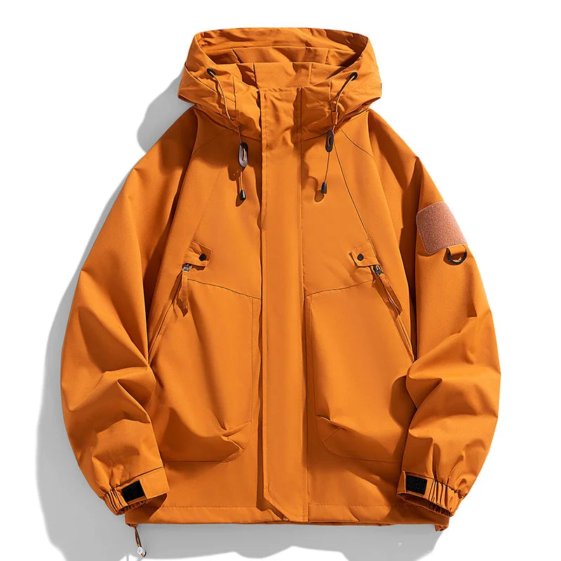 Vexaroa Men's Waterproof Hooded Windbreaker Softshell Jacket