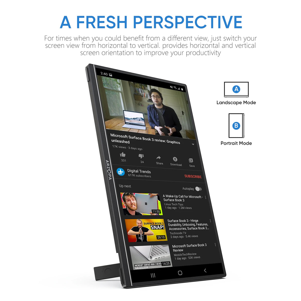 Vexaroa ARZOPA Portable FHD IPS Monitor, USB-C and HDMI