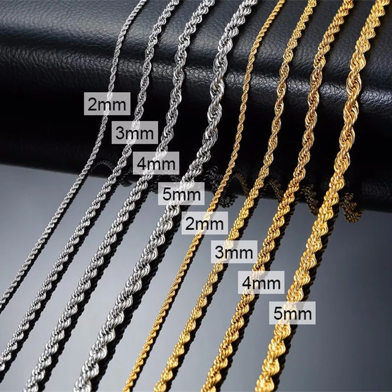 Vexaroa Gold-Tone Twisted Rope Chain Necklace — Vexaroa product image 2