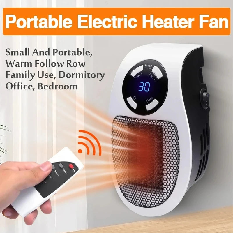 Vexaroa 500W Portable Room Heater Remote Control Mini