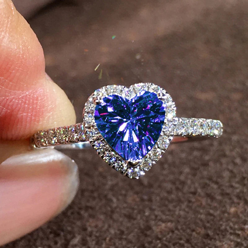 Vexaroa Heart CZ Engagement Ring with Red or White Stone — Vexaroa product image 46