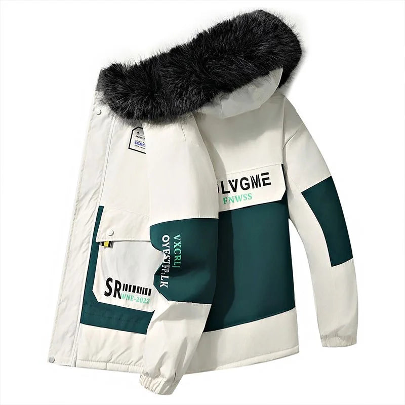 Vexaroa Men's Plus-Size Fleece Winter Jacket