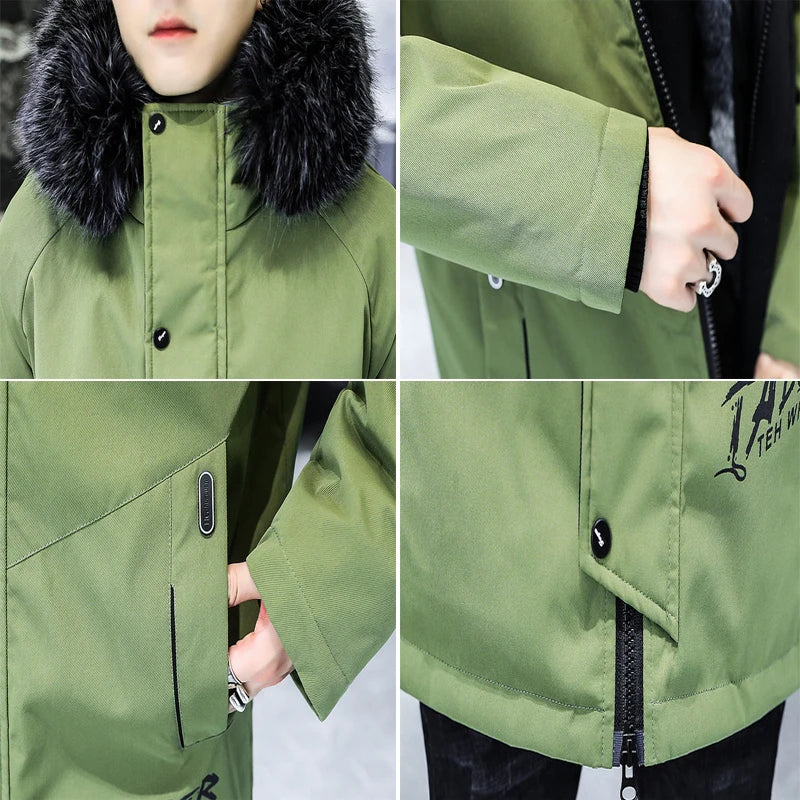 Vexaroa Men's Long Padded Winter Parka