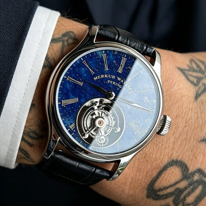 Natural Malachite Dial Tourbillon Watch for Men | Vexaroa