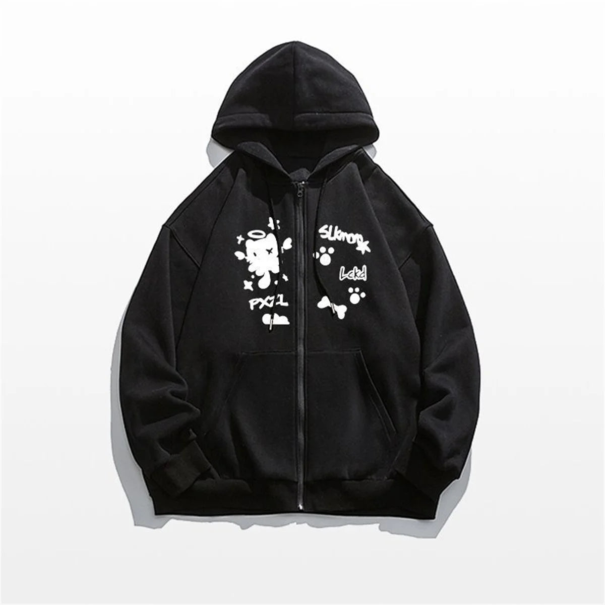 Vexaroa Cute Cat Zip-Up Hooded Jacket product image 10 | Vexaroa