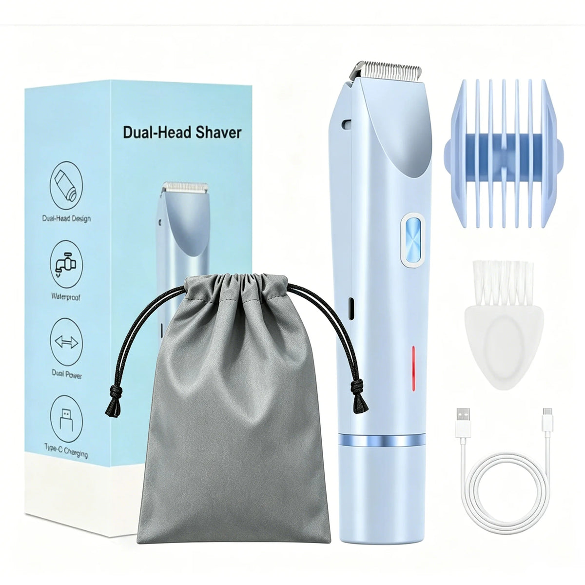 Vexaroa Women's IPX7 Dual-Head Electric Shaver & Body Epilator