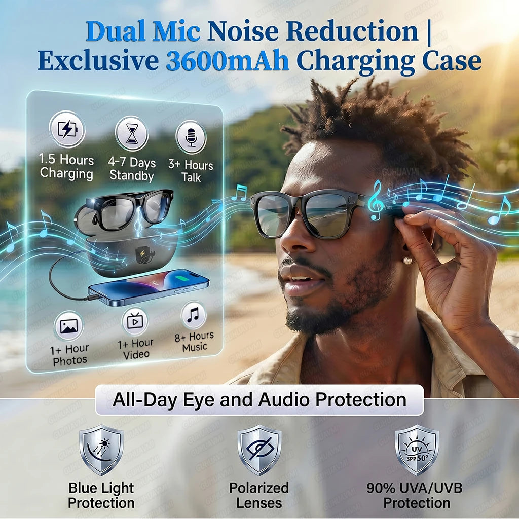 Vexaroa 4K AI camera glasses with 32GB memory and translation — product image 3