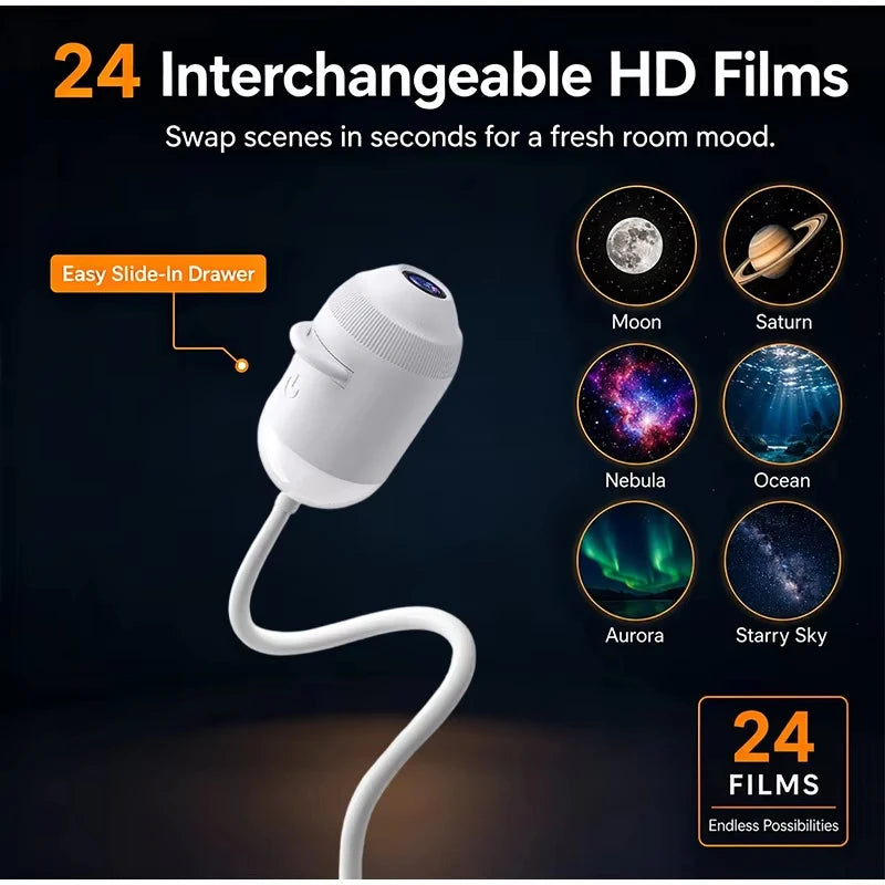 Vexaroa USB Galaxy Projector Night Light 360° – Car Home