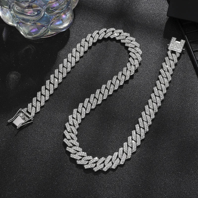 Vexaroa 14mm Iced-Out Cuban Chain Necklace — Vexaroa product image 4