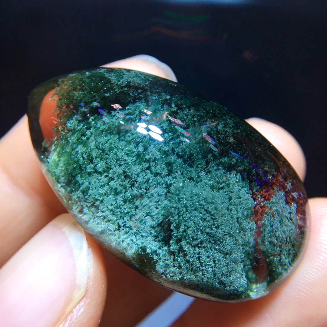 Natural Green Phantom Quartz Pendant Jewelry Women Men 36.7/22.1/15.3mm Necklace Water Drop Phantom Rare Garden AAAAAA
