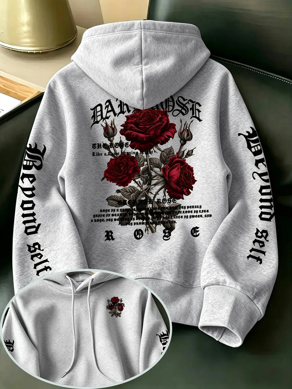 Vexaroa Gothic Rose Graphic Hoodie product image 6 | Vexaroa