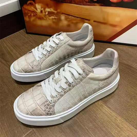 Men's Crocodile Leather Sneakers | Vexaro