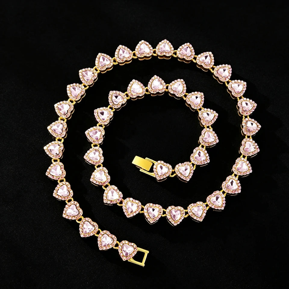 Vexaroa Heart Rhinestone Tennis Chain Jewelry Set — Vexaroa product image 19