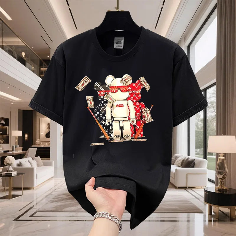 Vexaroa Unisex Cartoon Bear Print Summer T-Shirt product image 25 | Vexaroa