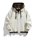 Vexaroa Men's Color-Block Hooded Baseball Jacket