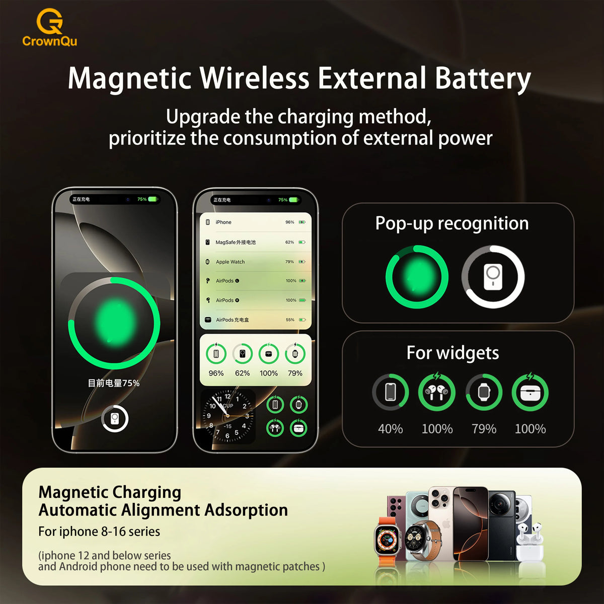 Vexaroa Magnetic Wireless Power Bank 5000/10000mAh iPhone
