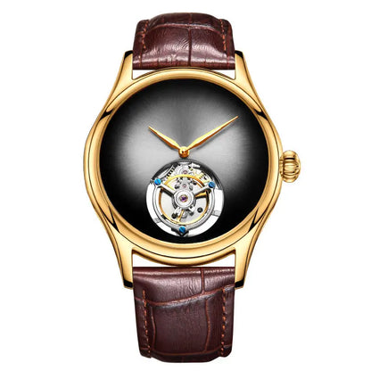 AESOP Top Brand Luxus-Uhr 100% authentisches Tourbillon Herrenuhrwerk mechanisch Saphirglas Skelettuhren für Herren