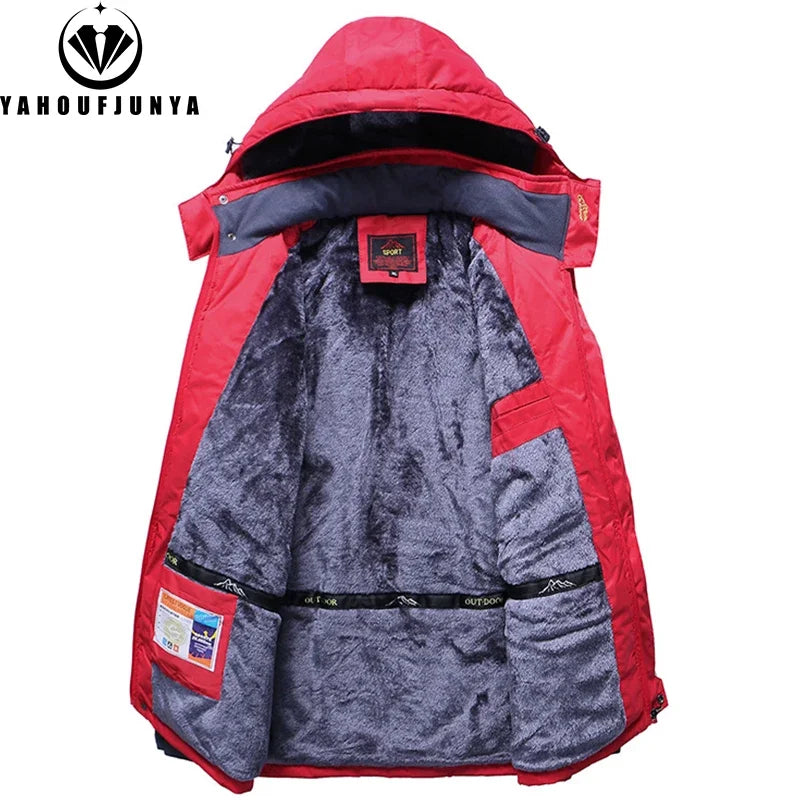 Vexaroa men's fleece-lined hooded winter jacket, image 2