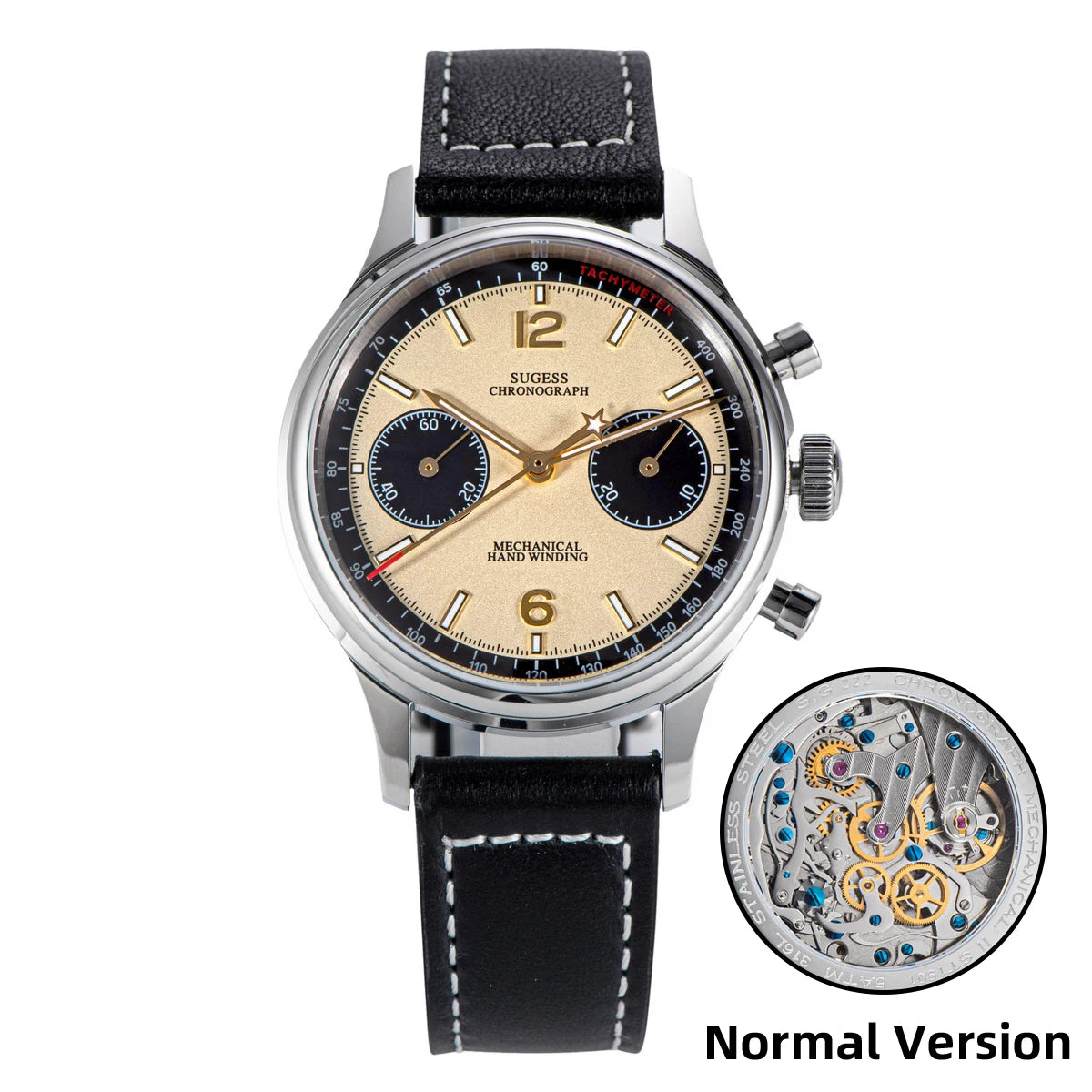 Vexaroa Pilot Chronograph Watch Seagull ST1901 Panda