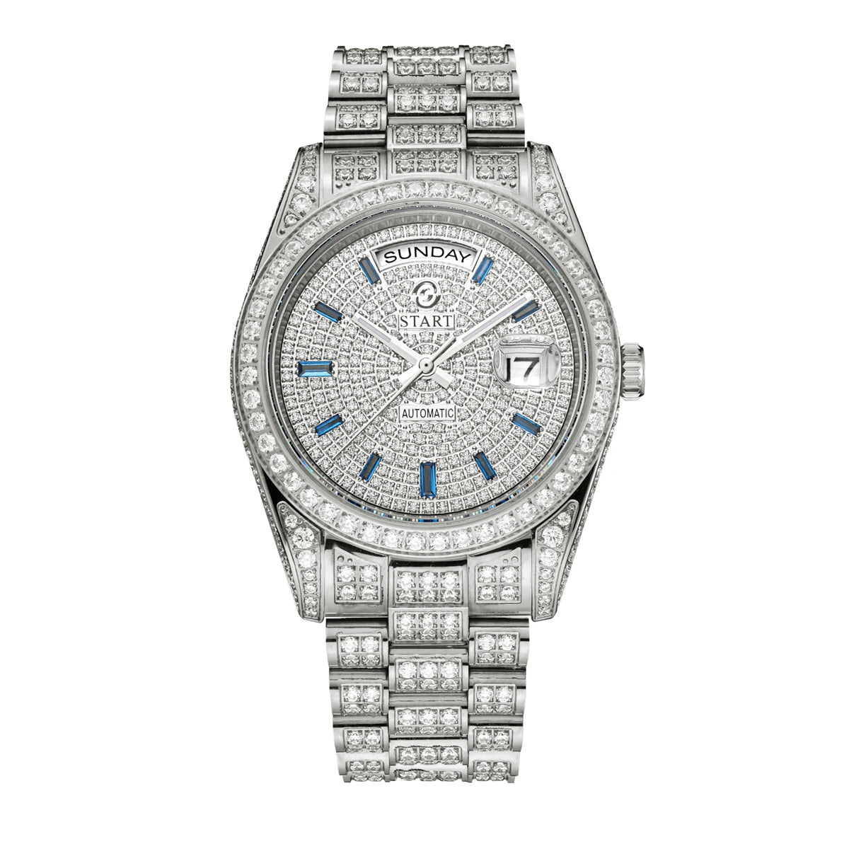 Vexaroa Men's Swiss Automatic Diamond Watch | Date & Week