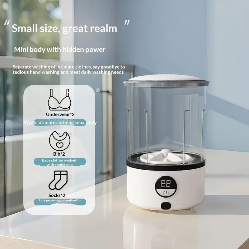 Vexaroa Mini 2L Portable LED Washing Machine product image 4