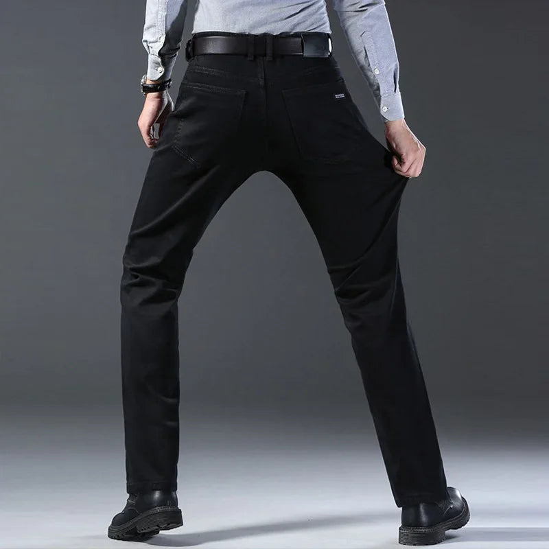 Vexaroa men's black fleece-lined stretch denim jeans — product image 3