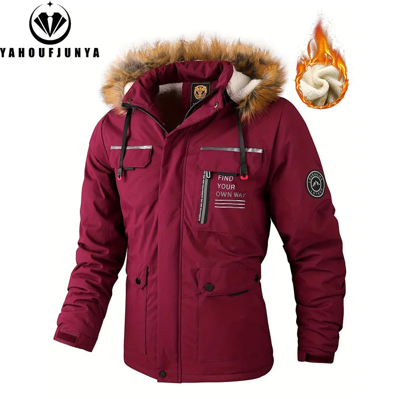 Vexaroa Men's Windproof Hooded Hiking Jacket