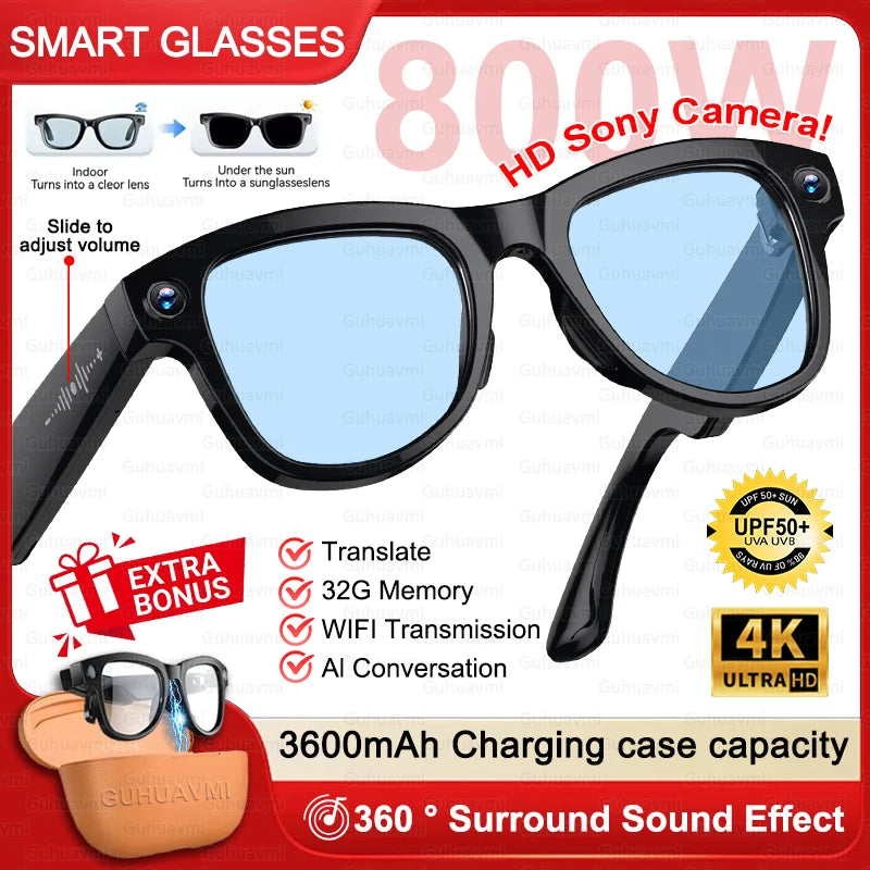 M02 Ultra AI Smart Glasses with 1080P Camera | Vexaroa