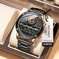 Vexaroa Men's Quartz Watch with Leather Strap