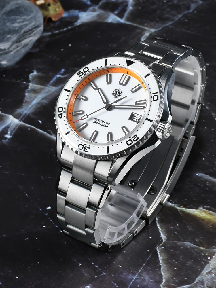 San Martin 2025 New Enamel Dial Full Luminous 39mm Dive Watch Luxury Men Watch NH35 Automatic Mechanical Waterproof 200m SN0129