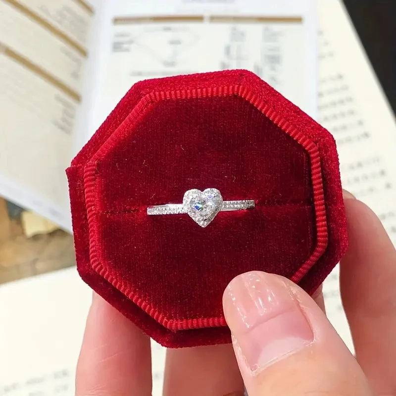 Vexaroa Silver-Tone Heart CZ Engagement Ring — Vexaroa product image 3