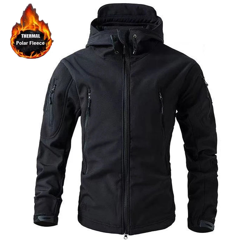 Vexaroa Men's Softshell Fleece Jacket Windproof Outdoor M-5XL