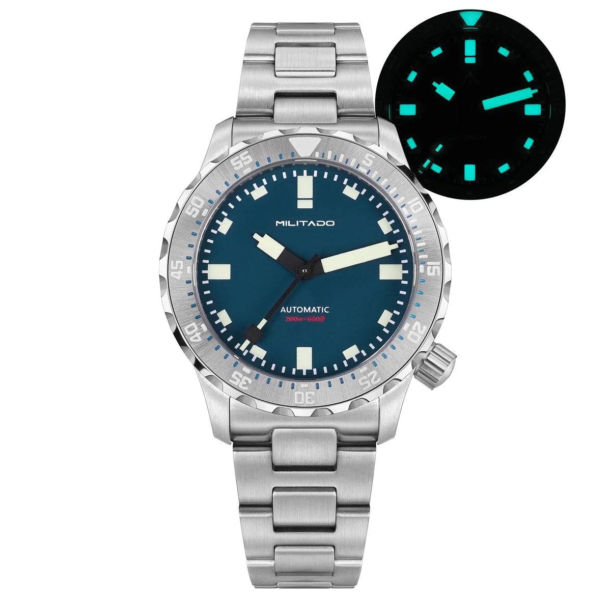 Vexaroa 39mm Automatic Diver Watch PT5000 Sapphire 200m Steel