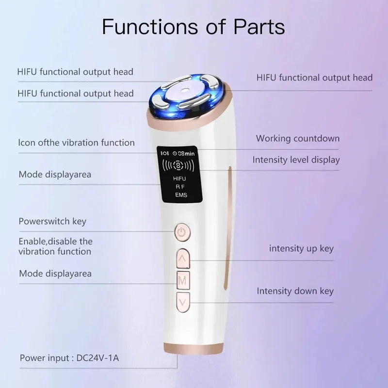 Vexaroa Mini HIFU RF EMS Facial Lifting Skin Tightening Device