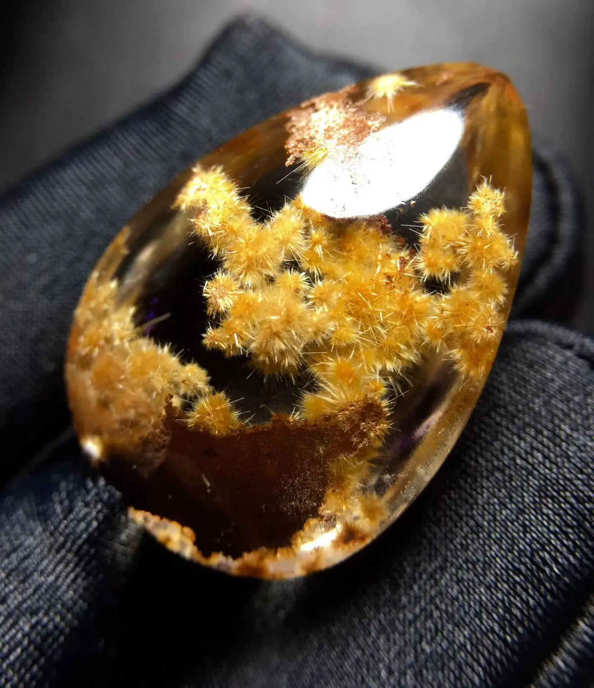 Natural Gold Rutilated Quartz Pendant Rutilated Quartz Jewelry 31.7*22*16.6mm Flower Sun Men Women Brazil AAAAAAA