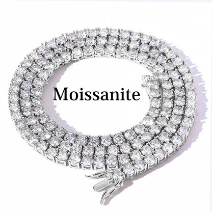 3/4/5mm Moissanite Tennis Necklace S925 Silver | Vexaro
