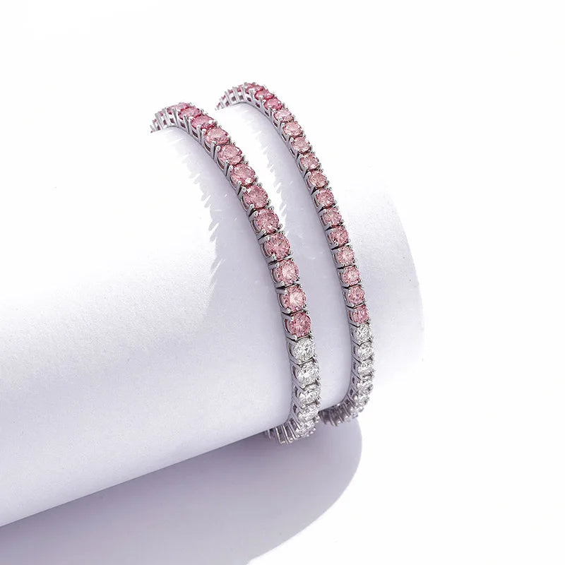 Vexaroa PT950 Platinum Gradient Moissanite Bracelet | Vexaroa