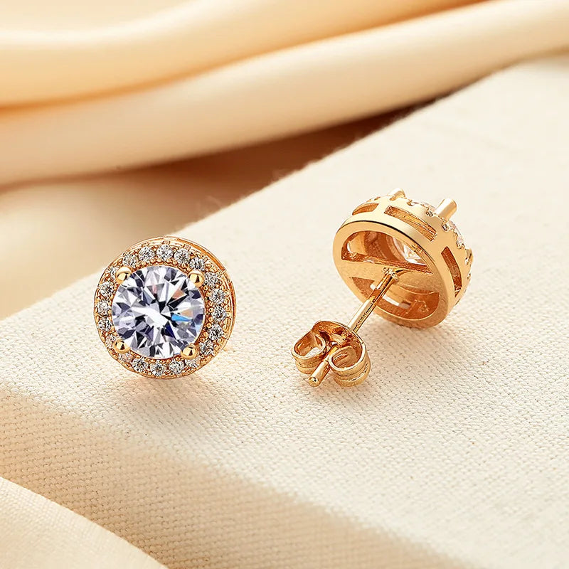 Vexaroa Moissanite-Style Silver Stud Earrings — Vexaroa product image 1