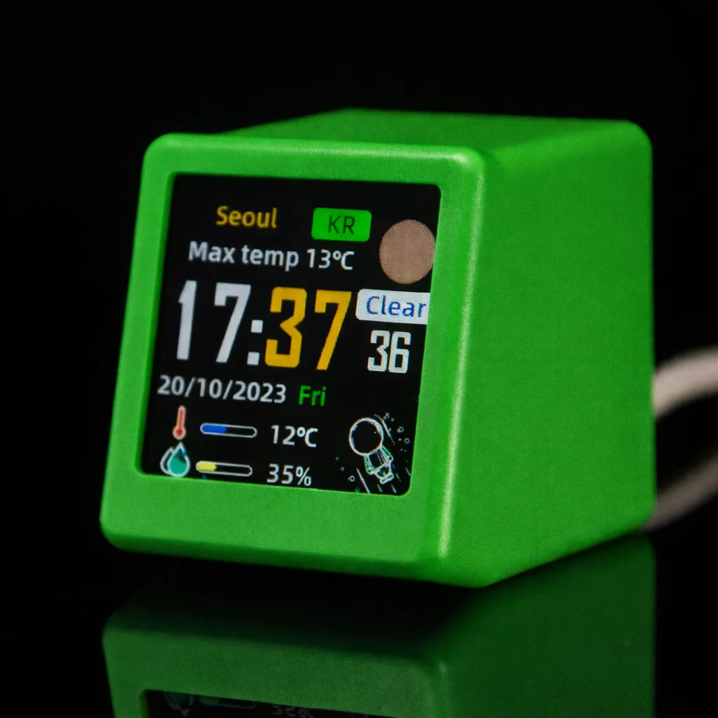 Vexaroa Mini WiFi Desktop Weather Clock IPS LCD Desk Gadget