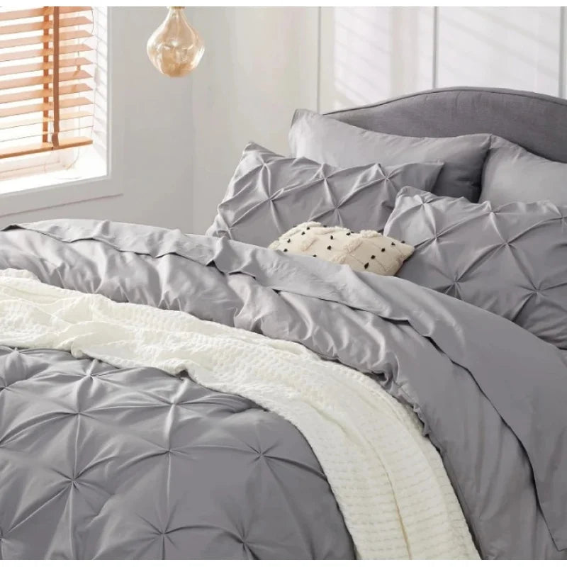 Handmade Queen King Bedding Set Twisting Comforter Cover Pillow Shams Home Polyester 3pcs Stylish Could-like Duvet Cover Set