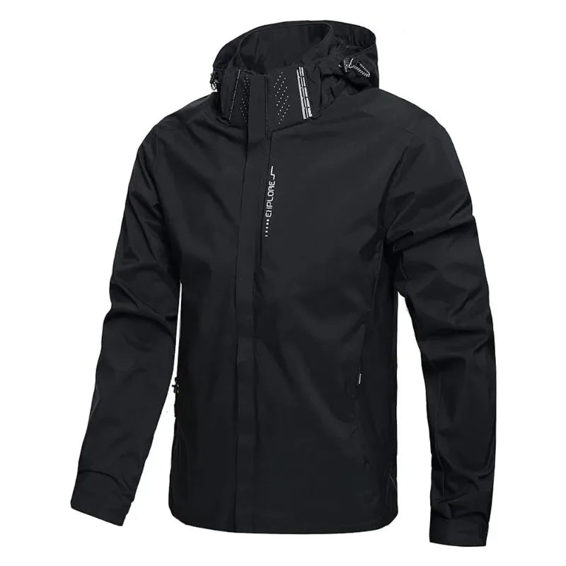 Vexaroa Men's Waterproof Hooded Outdoor Rain Jacket