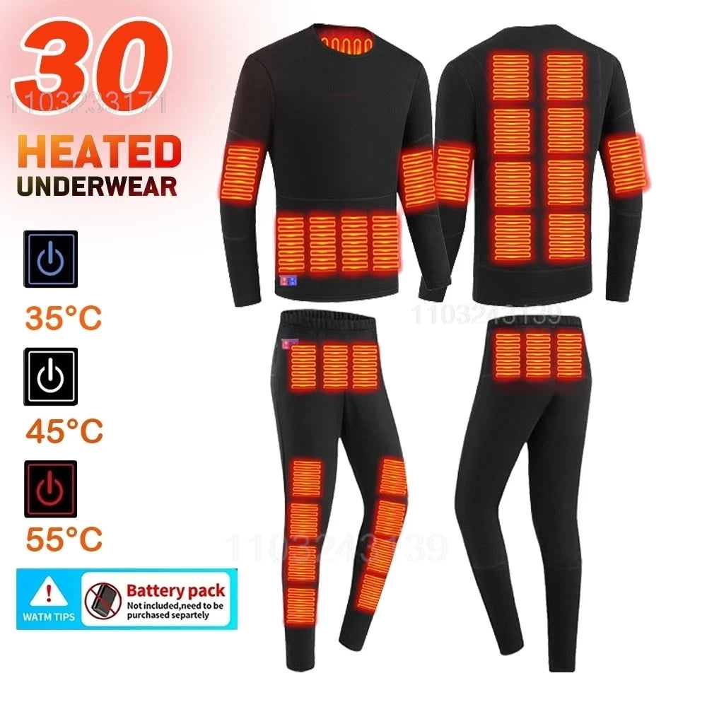 52 Areas Electric Heated Underwear Skiing Heated Skiing Underwear Snowboarding Thermal Underwear Women Men Heating Jacket