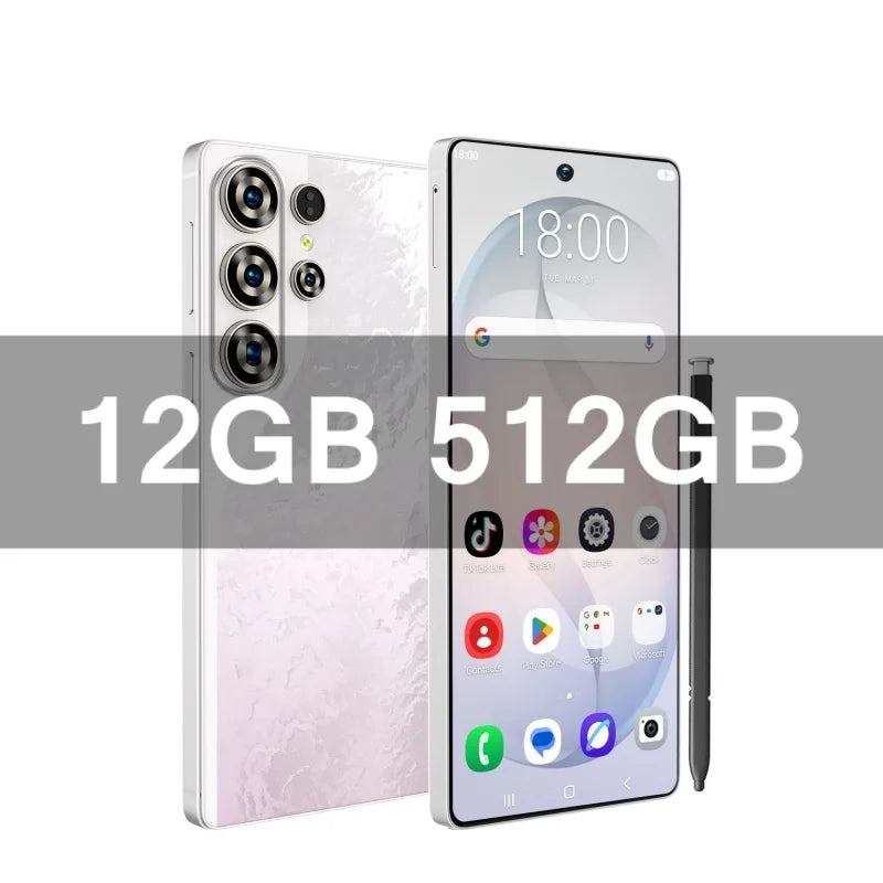 S26 Ultra Celulares Android Moblie Smartphone Original 6.9 Inch Phones Global Version Unlocked 5G Dual Sim CellPhones AB25