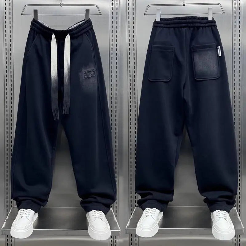 Vexaroa Men's Black Wide-Leg Casual Pants